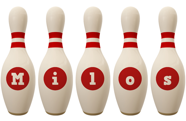 Milos bowling-pin logo