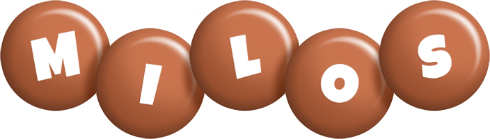 Milos candy-brown logo