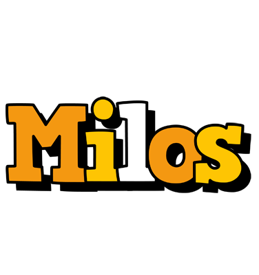 Milos cartoon logo