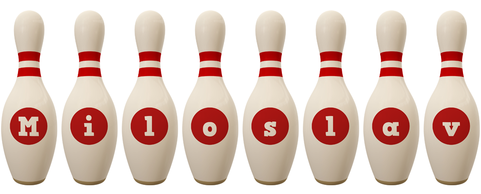 Miloslav bowling-pin logo