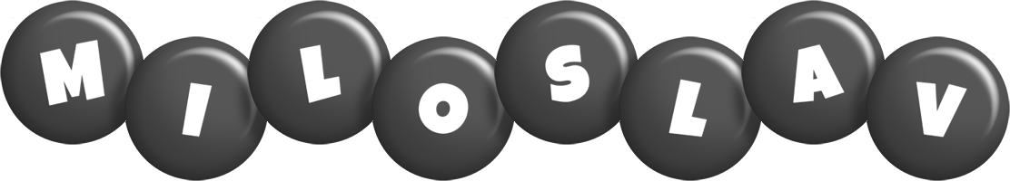Miloslav candy-black logo
