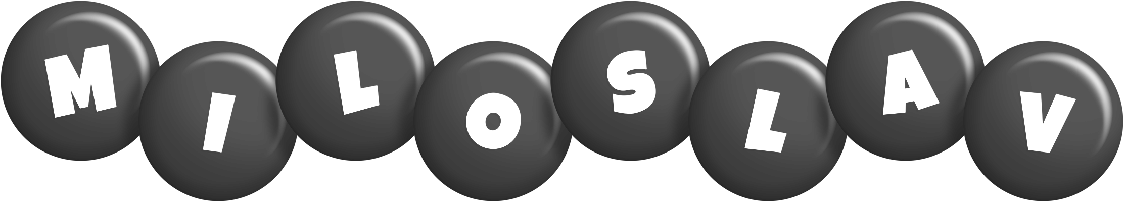 Miloslav candy-black logo