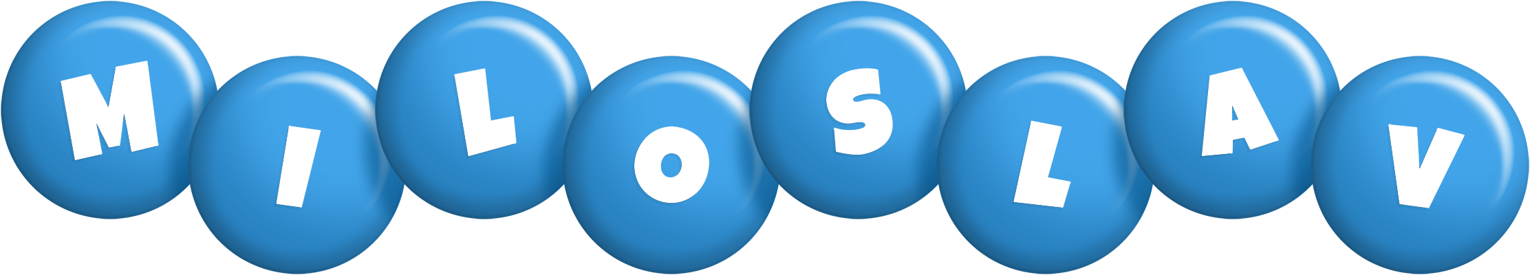 Miloslav candy-blue logo