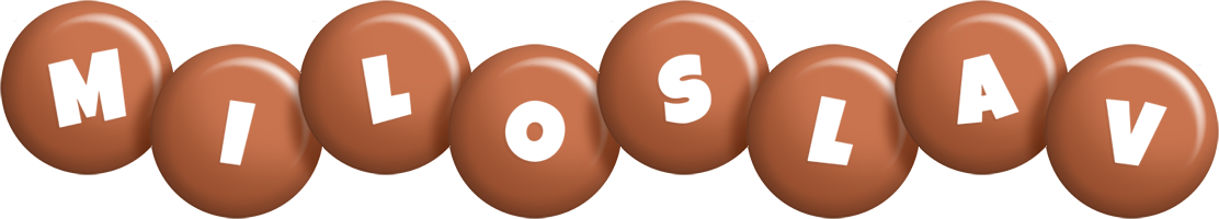 Miloslav candy-brown logo