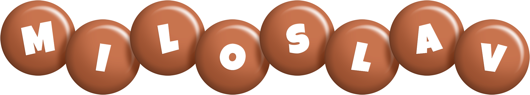 Miloslav candy-brown logo