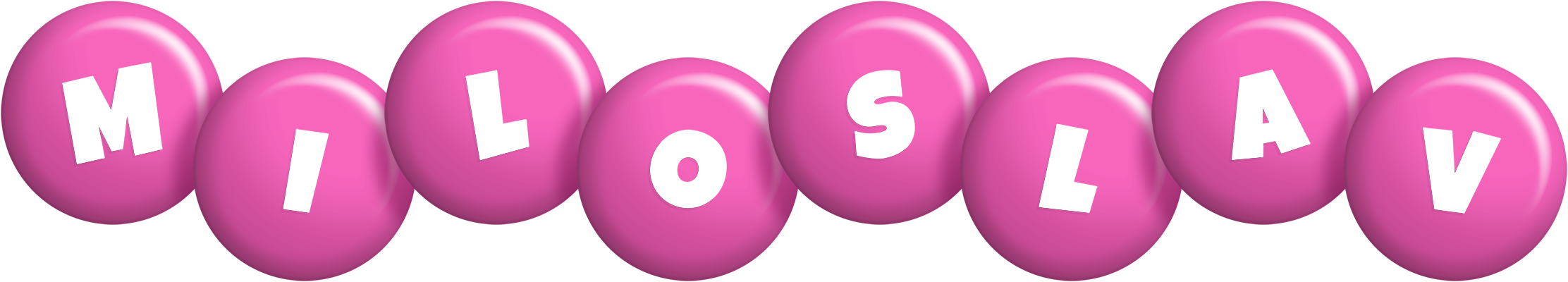Miloslav candy-pink logo