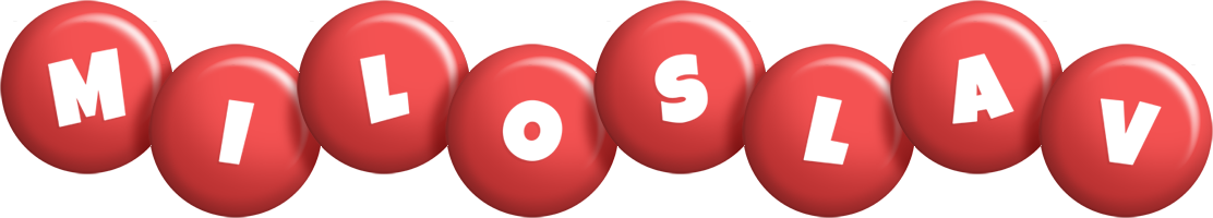 Miloslav candy-red logo