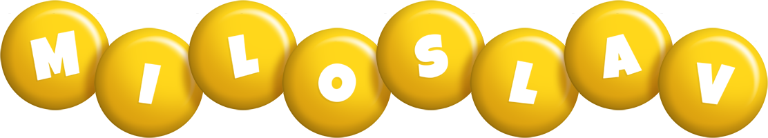 Miloslav candy-yellow logo