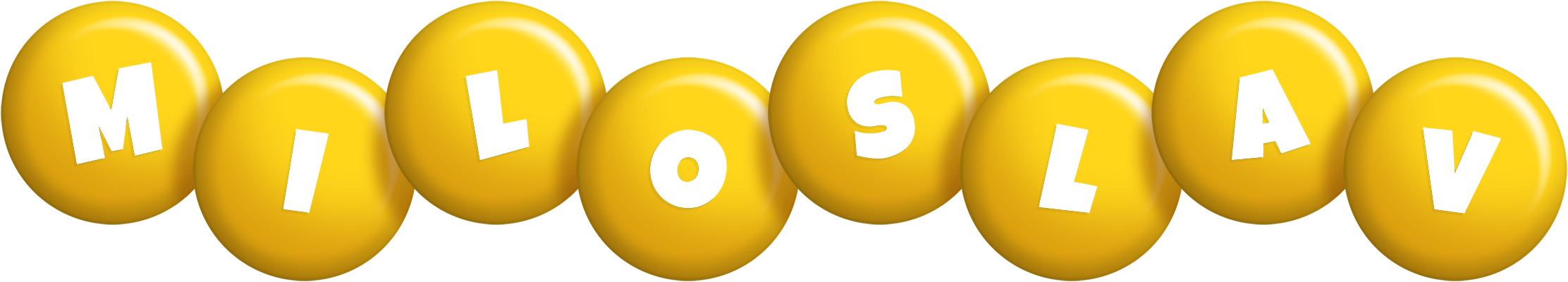 Miloslav candy-yellow logo