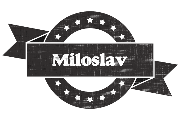 Miloslav grunge logo