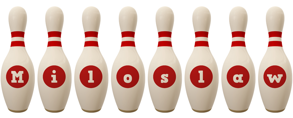 Miloslaw bowling-pin logo