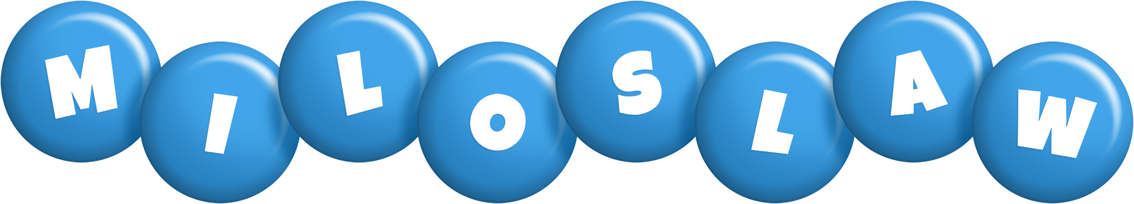 Miloslaw candy-blue logo