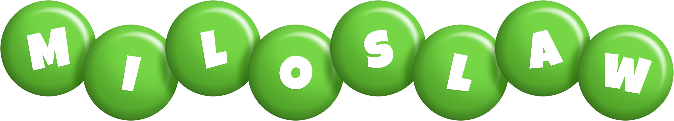Miloslaw candy-green logo