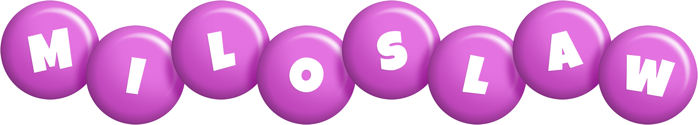 Miloslaw candy-purple logo
