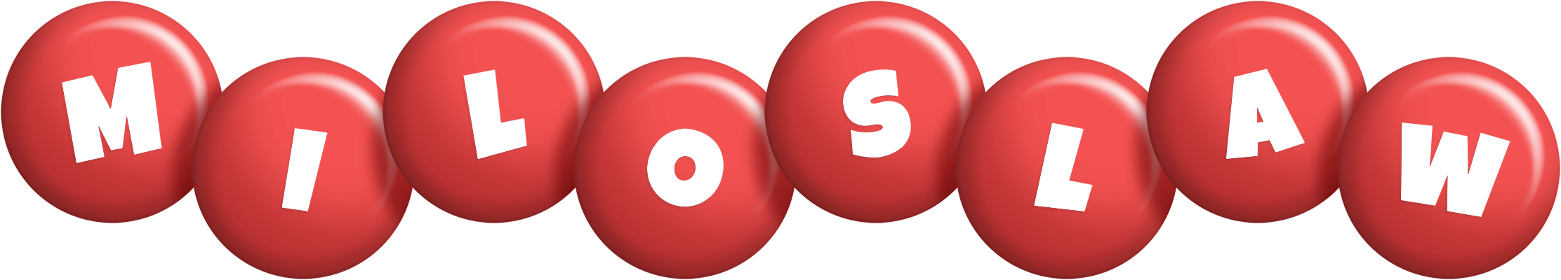 Miloslaw candy-red logo