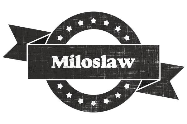 Miloslaw grunge logo