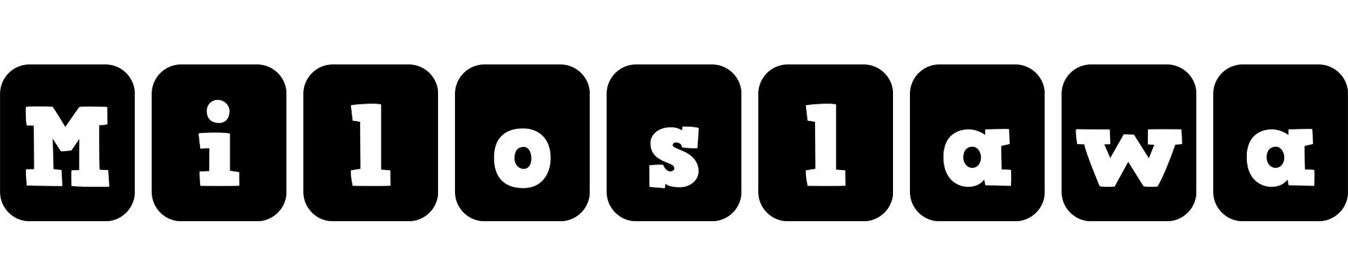 Miloslawa box logo