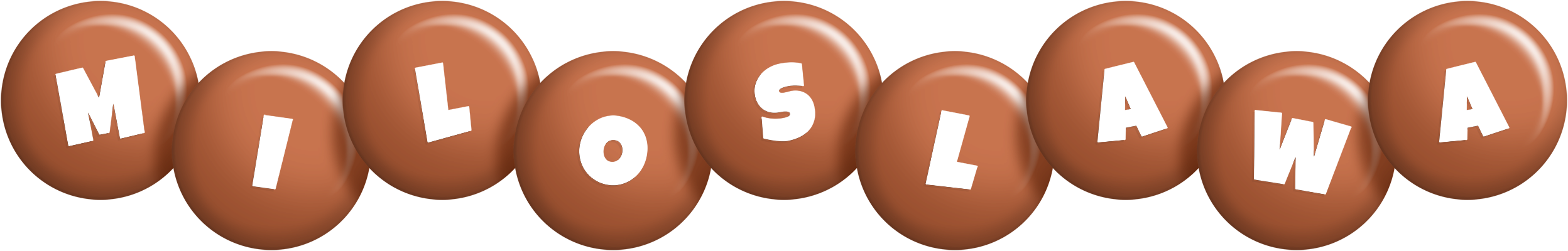 Miloslawa candy-brown logo