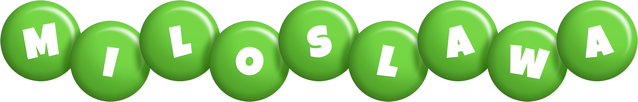 Miloslawa candy-green logo