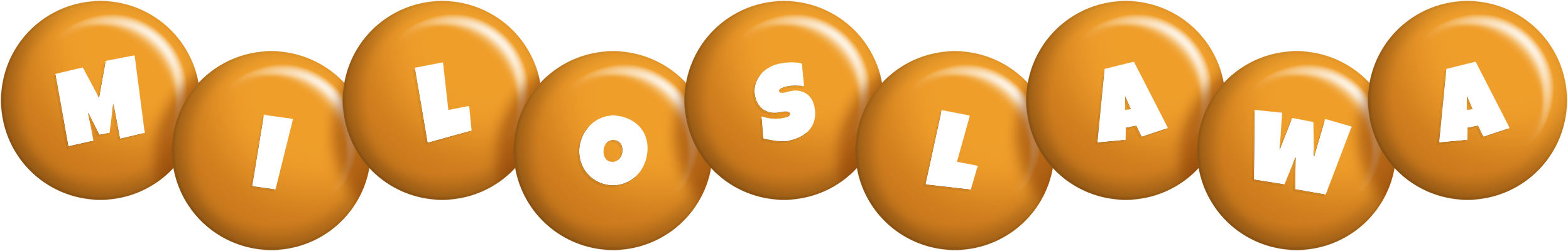 Miloslawa candy-orange logo