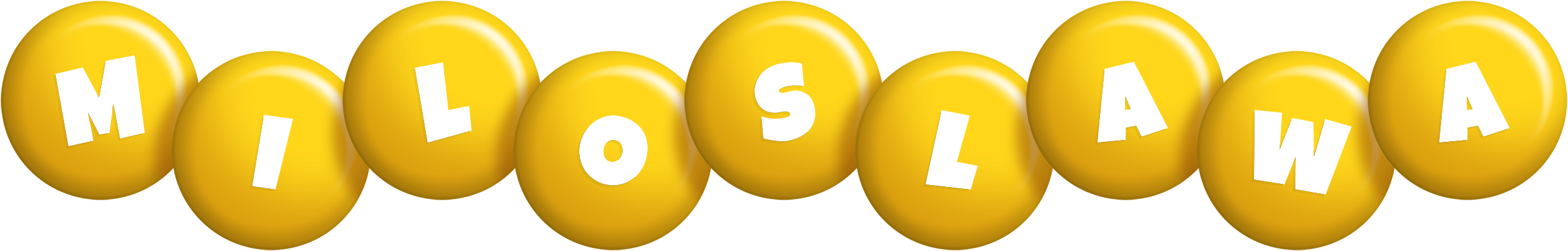 Miloslawa candy-yellow logo