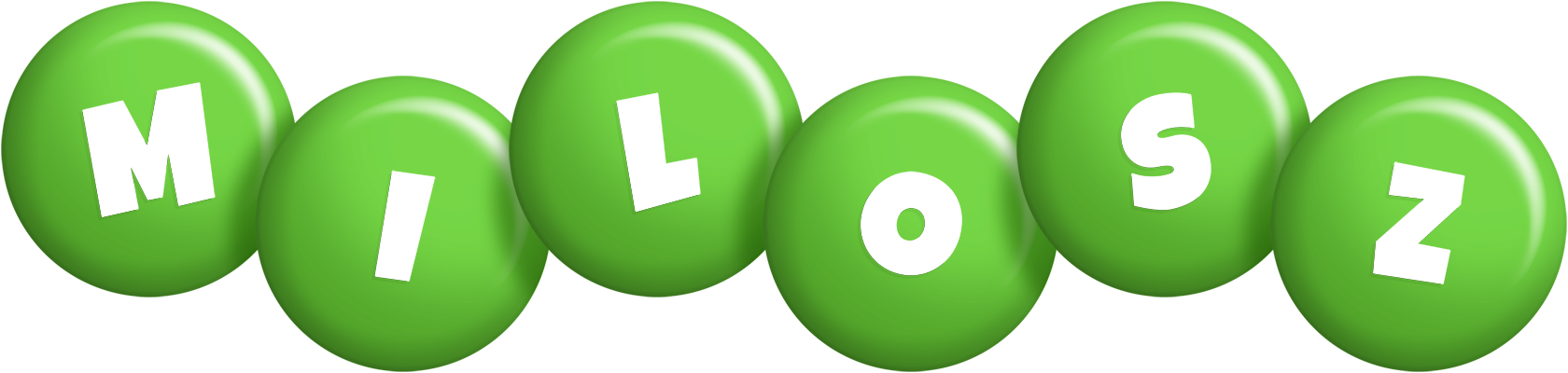 Milosz candy-green logo