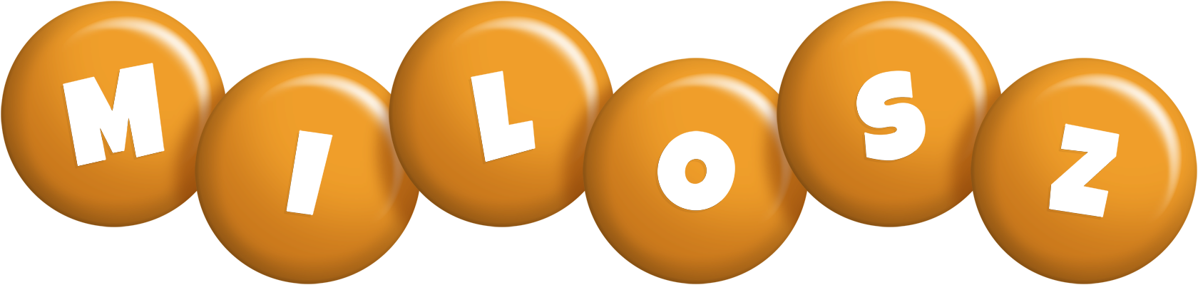 Milosz candy-orange logo