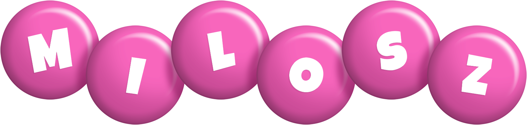 Milosz candy-pink logo