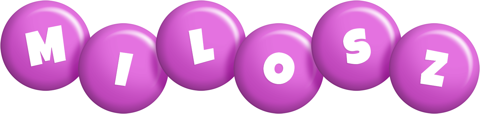Milosz candy-purple logo