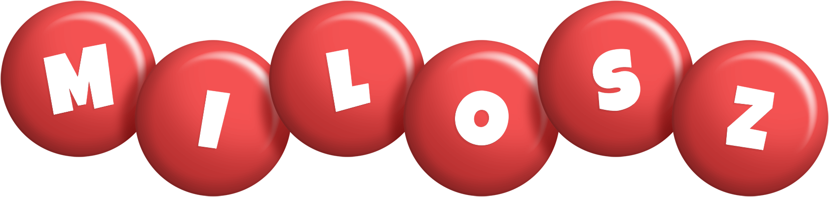 Milosz candy-red logo