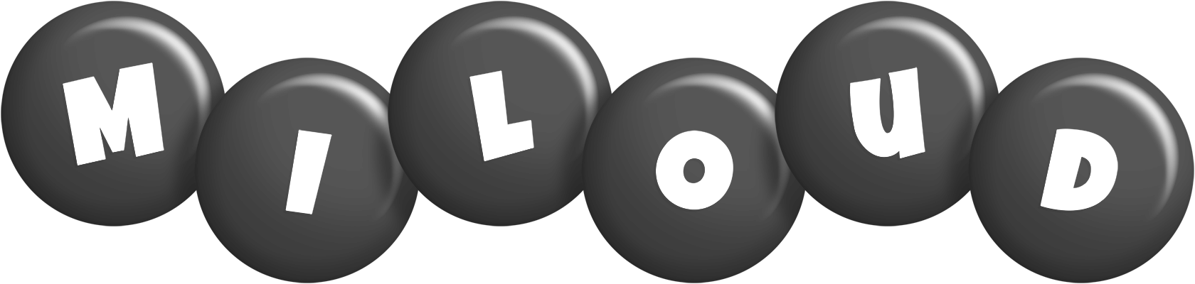 Miloud candy-black logo