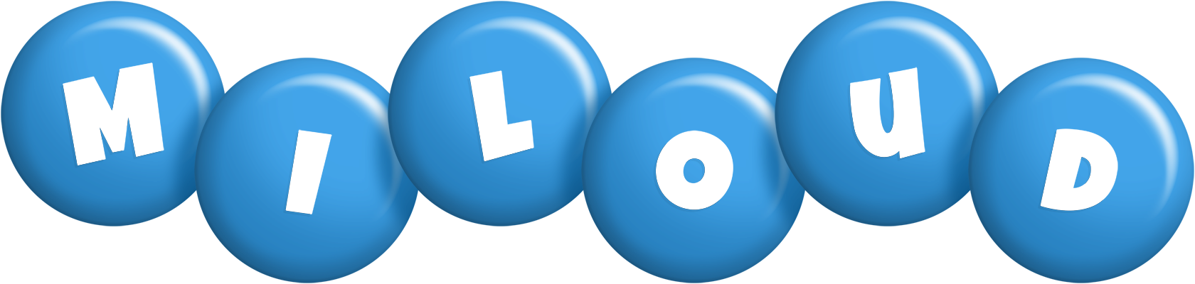 Miloud candy-blue logo