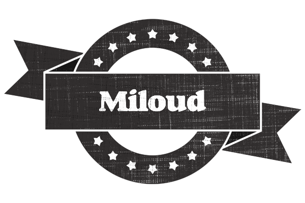 Miloud grunge logo