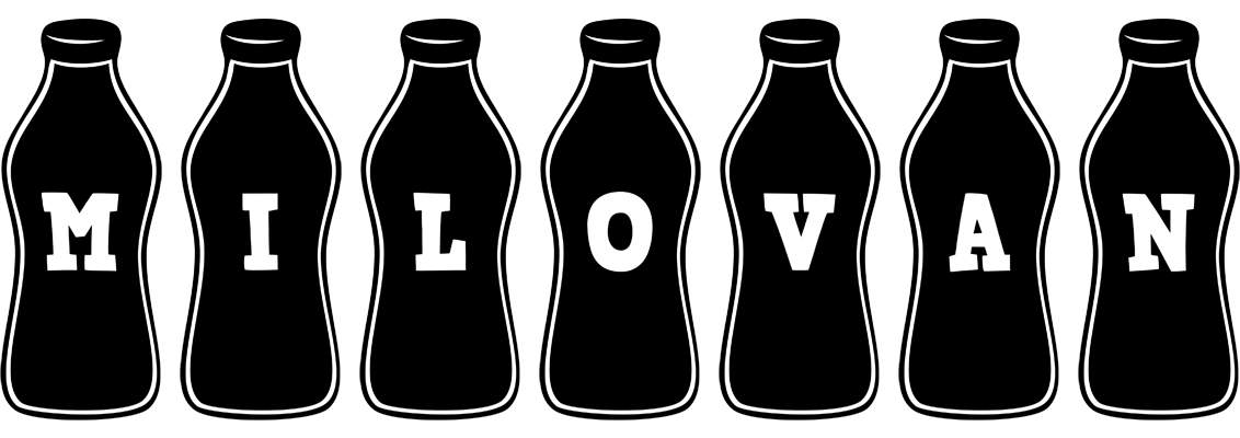 Milovan bottle logo