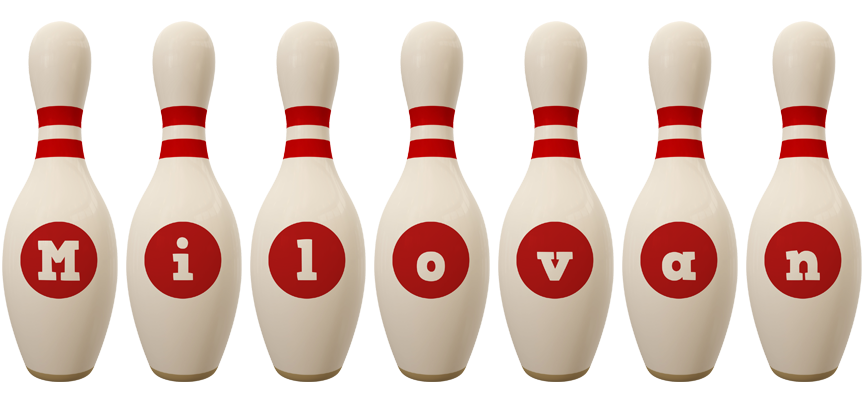 Milovan bowling-pin logo