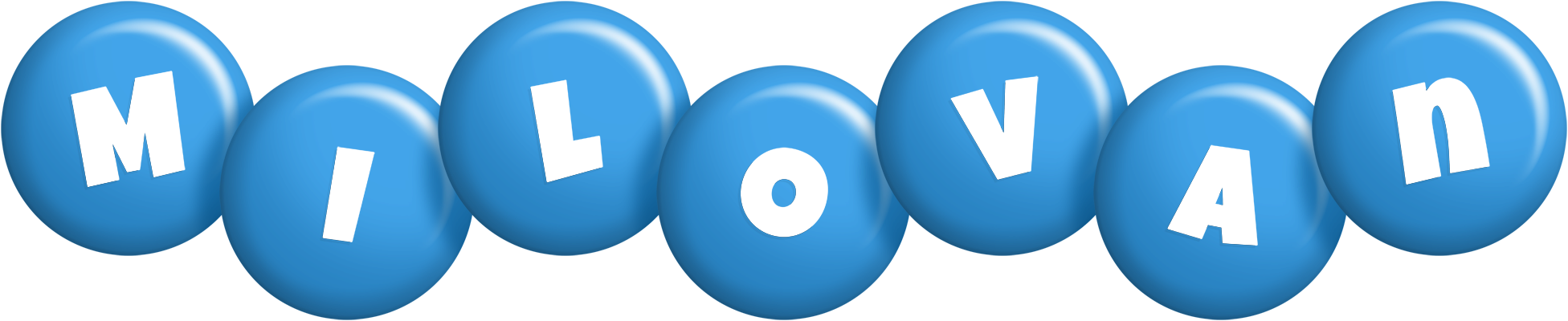 Milovan candy-blue logo