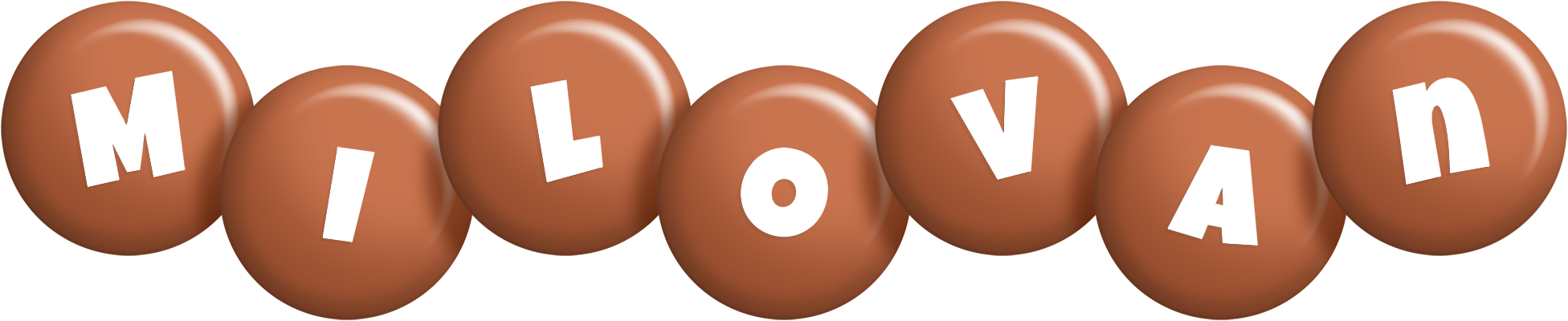 Milovan candy-brown logo