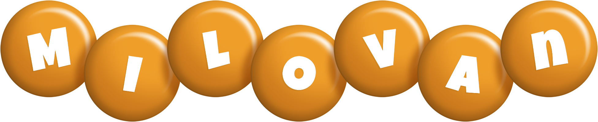Milovan candy-orange logo