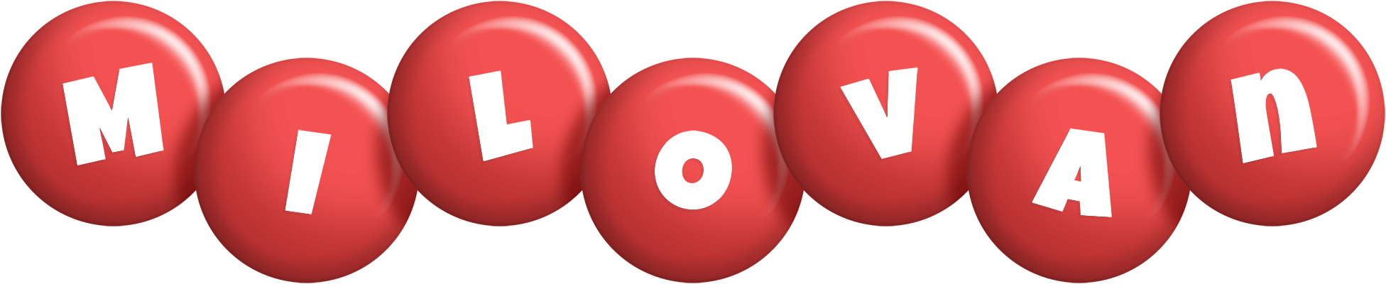 Milovan candy-red logo
