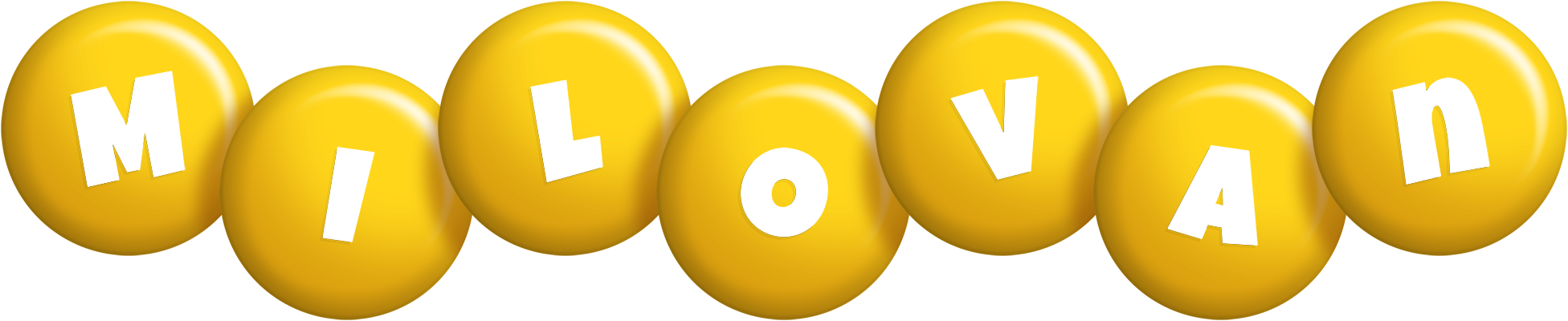 Milovan candy-yellow logo