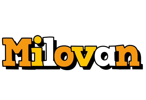 Milovan cartoon logo
