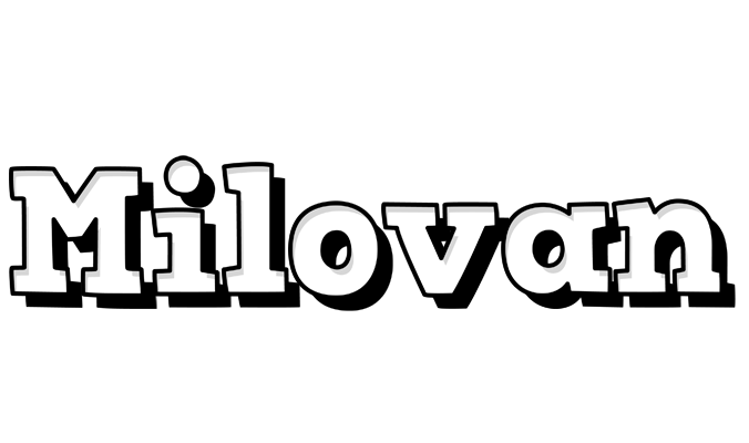 Milovan snowing logo