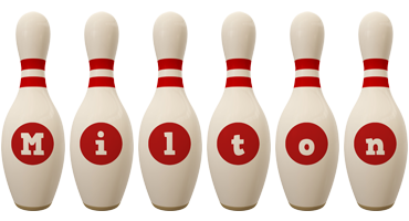 Milton bowling-pin logo