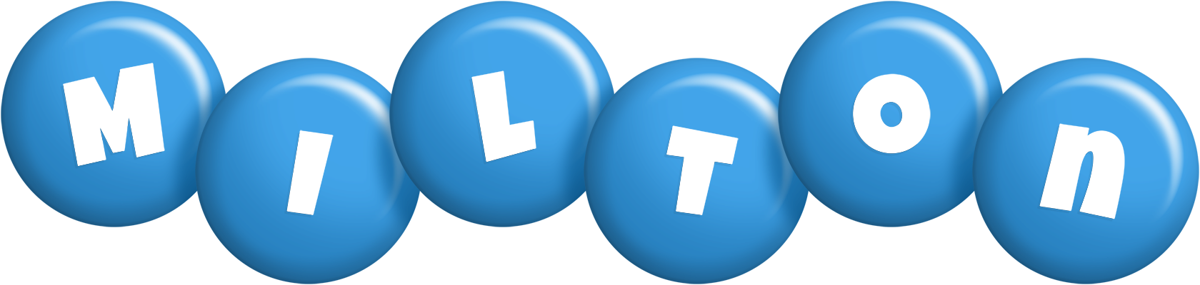 Milton candy-blue logo