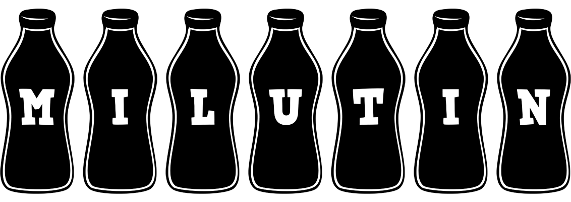 Milutin bottle logo