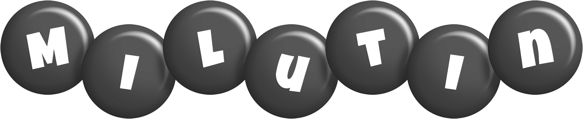Milutin candy-black logo