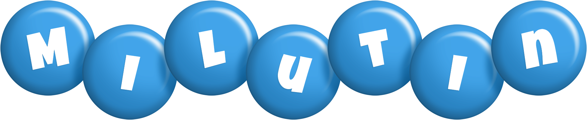 Milutin candy-blue logo