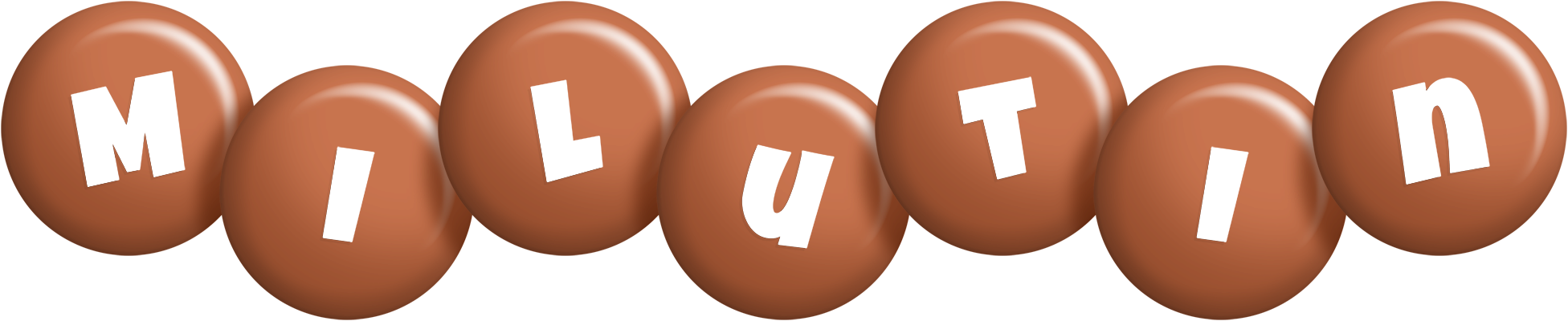 Milutin candy-brown logo