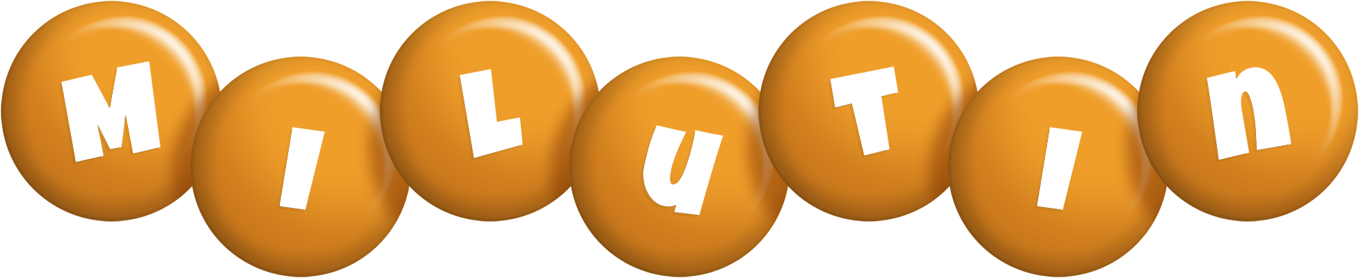 Milutin candy-orange logo