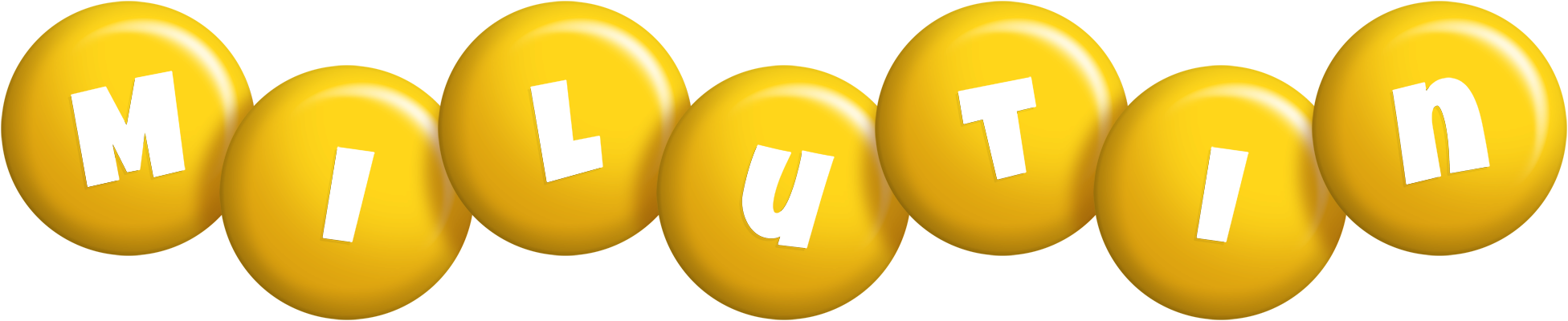Milutin candy-yellow logo